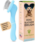 Pet Slicker Brush With Soft Massage Grooming Stainless Steel Pins by FlyingPawfect