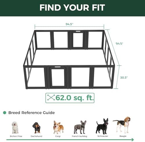 FXW AuraSpace Clear Acrylic Indoor Dog Playpen, 16 Panels - Image 6