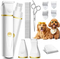 unibono Dog Grooming Kit with Paw Trimmer, All-in-One Low Noise Electric by unibono
