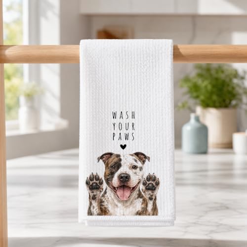 Pittie Kitchen Towel, Hand Towel, Pitbull Gifts - Image 3