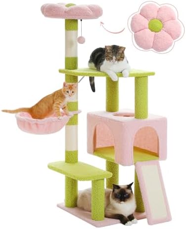 MUTTROS Flower Cat Tree 47.2" Multi-Level Cat Tower by MUTTROS