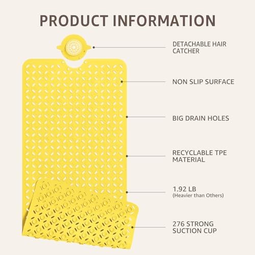 OTHWAY Bath Mat for Tub Non Slip: 39" X 17" Long Bathtub Mat - Image 4