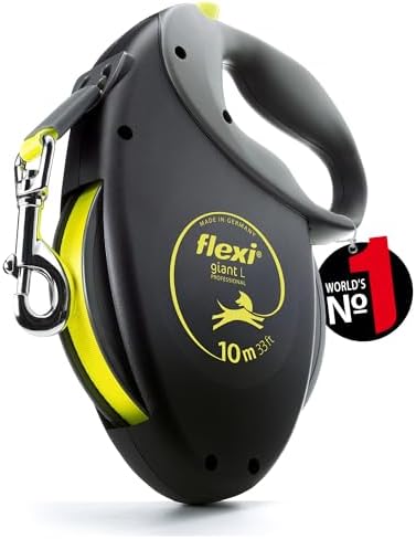 Flexi Giant Professional, L: 10 M, Schwarz/Neon by Flexi