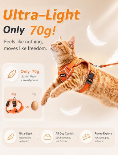 Cat Harness and Leash Set, Escape Proof Kitten Harness - Image 6