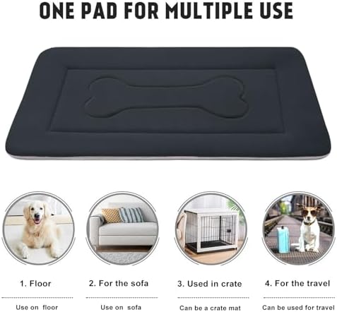 Extra Large Dog Bed Soft Dog Crate Pad Mat, 48 in Non-Slip Bottom Washable Dog - Image 4
