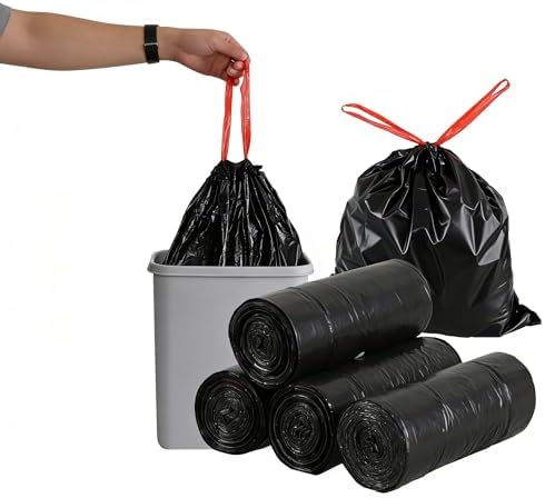 Xyskin 1.5 Gallon Drawstring Trash Bags, Small Garbage Liners by Xyskin