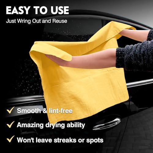 ARTIPOLY Premium Shammy Cloth for Car Drying 2pk-Super Absorbent Chamois Towel - Image 6