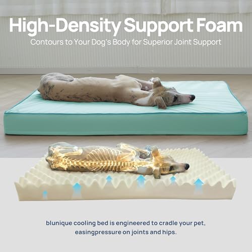 Cooling Dog Bed for Large Dogs, Orthpedic Cooling Pet Bed Dog Crate Mat for - Image 3