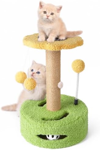 Small Cat Scratching Post with Perch Kitten Toys by TEWIWAP
