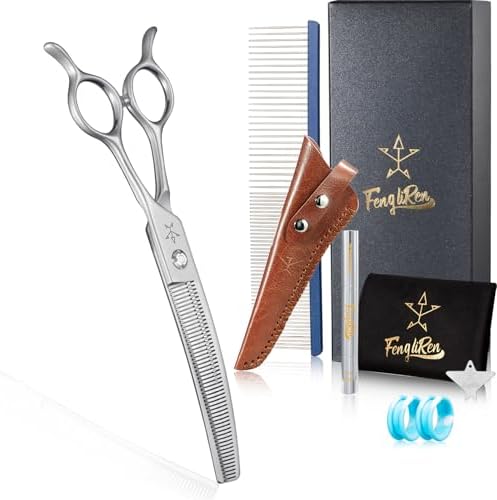 High-end Professional Dog Grooming Curved Thinning Scissors Teeth Blending by Fengliren%C2%AEDedicatedToScissorsForOver40Years
