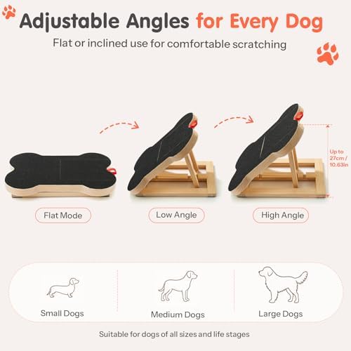 Dog Nail Scratch Board Scratcher Treat Dispenser Non-Slip Wood Sandpaper - Image 6