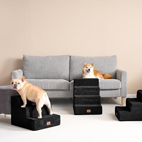EHEYCIGA Dog Stairs for Bed 18" H, Dog 4-Steps for High Bed - Image 4