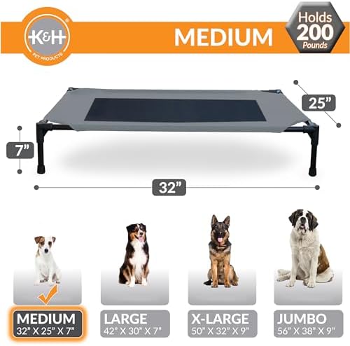 K&H Outdoor Elevated Dog Bed for Small & Medium Pets, Medium 32x25in - Image 4