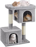 Feandrea Cat Tree, 40.6-Inch Tall Cat Tower, Cute Plush Condo, Light Gray by FeandreabySONGMICSHOME