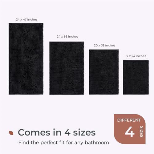FRESHMINT Bath Mat 32’x20’, High Pile Chenille, Soft Absorbent Microfiber Rug - Image 6