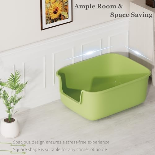 Vealind Large Cat Litter Box High Sided Entry Cat Litter Pan 50 x 40 x 22 CM - Image 6