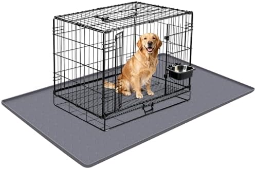 Silicone Dog Bed Mat 34"x 22" Crate Mat by Bartuke