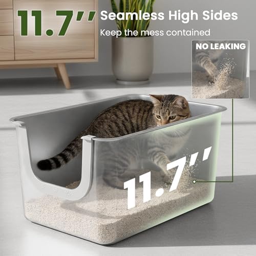 Stainless Steel Litter Box 11.8" High Sides - Image 3