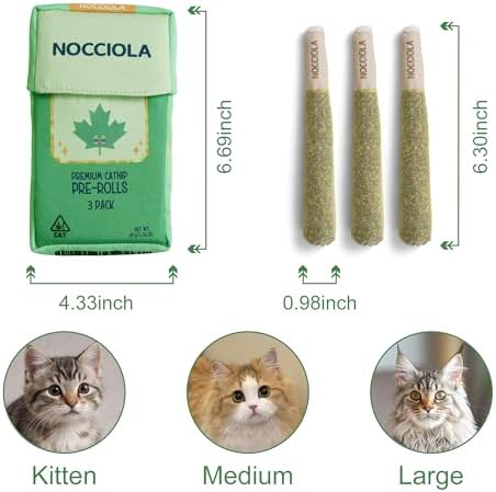 Nocciola 3 Pack Catnip Toys for Cats, Funny Cat Toys Filled - Image 3