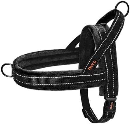 Didog No Pull Dog Harness for Medium Dogs, Soft Flannel Padded by Didog