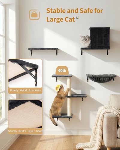Aechonow Heavy Duty Cat Wall Shelves - Image 4