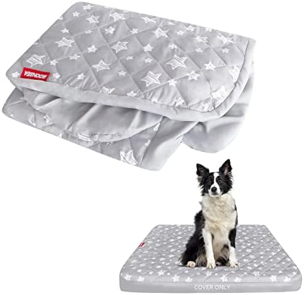 Waterproof Dog Bed Covers Replacement Lovely Grey Star Print, 29x41 Inches by Moonsea