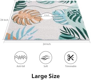 Square Shower Mat, Yonala 24 x 24 Inch Stylish Non Slip Shower Mats - Image 2
