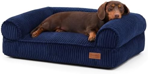 FUKUMARU Dog Couch Bed, Corduroy Cozy Cat Bed, Waterproof, Washable Cover by FUKUMARU