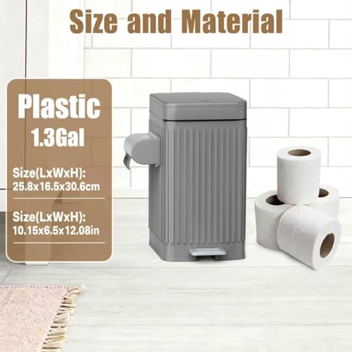 Dog Poop Trash Can for Outside & Indoor, 5L/1.3Gal Small Pet Waste Bin - Image 6