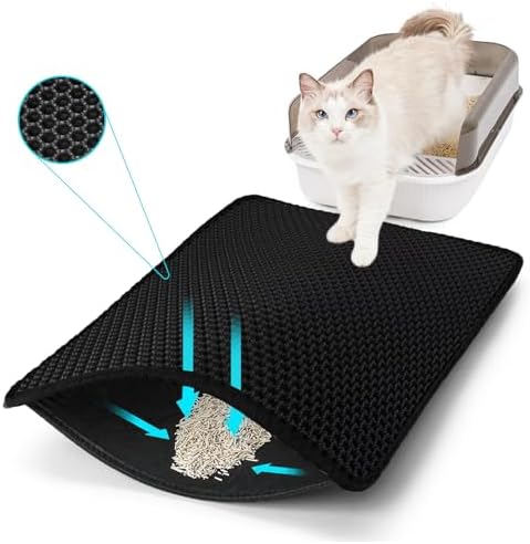 Cat Litter Mat 26"x46.5", Double Layer Waterproof Litterbox Mat by Unknown