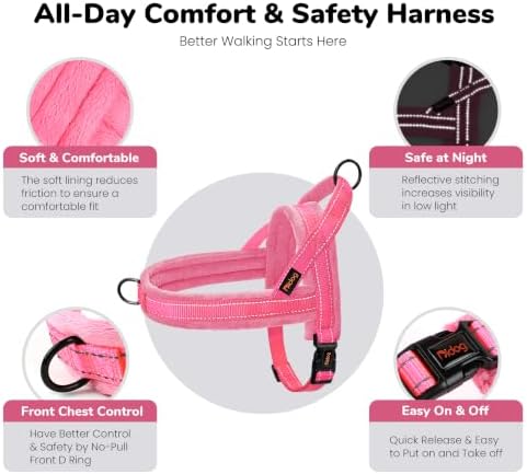 Didog No Pull Dog Harness for Medium Dogs, Soft Flannel Padded - Image 5