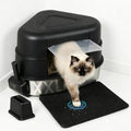 Stainless Steel XXL Corner Cat Litter Box by Kettnjoy