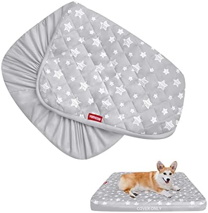 Waterproof Dog Bed Covers Replacement Lovely Grey Star Print, 30x20 Inches by Moonsea
