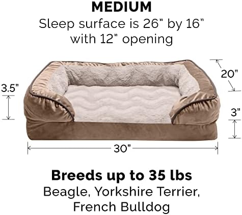 Furhaven Cooling Gel Dog Bed for Medium/Small Dogs w/ Removable Bolsters & - Image 2