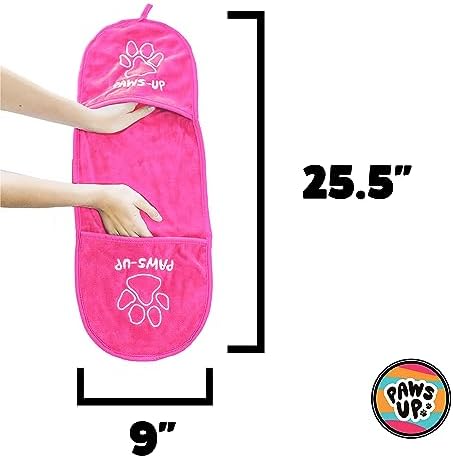 Paw Cleaning Towel for Dogs Dual Hand Pockets removes Dirt and Mud Absorbent - Image 5