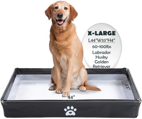 MEEXPAWS Dog Pee Pad Holder, Foldable Puppy Litter Box Indoor Potty Tray by PETPRODUCTS