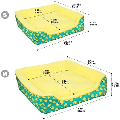 Rectangle Washable Dog Bed for Large, Medium & Small Dogs – Soft Calming Puppy - Image 3