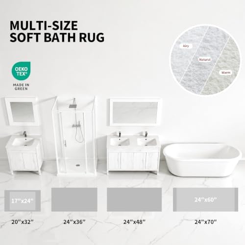 ILANGO Bathroom Rugs 70" × 24", Extra Soft Absorbent Microfiber Bath Rugs - Image 4