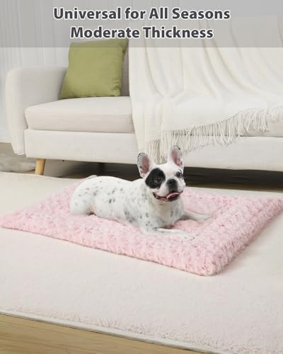Exsnugy Washable Dog Bed Mat Medium Size Fluffy Pet Crate Pad 36x23 - Image 5