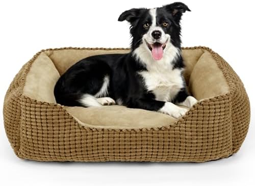 MIXJOY Large Dog Bed for Large Medium Small Dogs, Rectangle Washable Orthopedic by MIXJOY