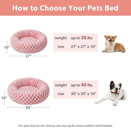 BFPETHOME Large Washable Cozy Donut Dog Beds - Image 5
