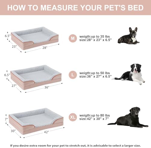 LEXTRO Washable Orthopedic Dog Bed, Waterproof Couch - Image 4