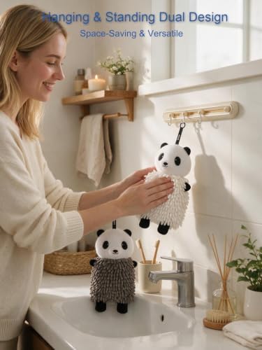 Chenille Hand Towel, Cute Cartoon Shaped Chenille Ball Towel - Image 4