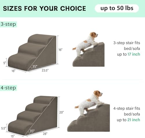 Mesa Lemon 4 Step Dog Stairs Pet Ramp - Image 3