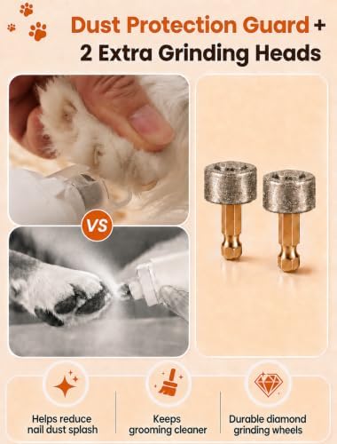 Dog Nail Grinder, Quiet 6-Speed Electric Pet Nail Trimmer - Image 5