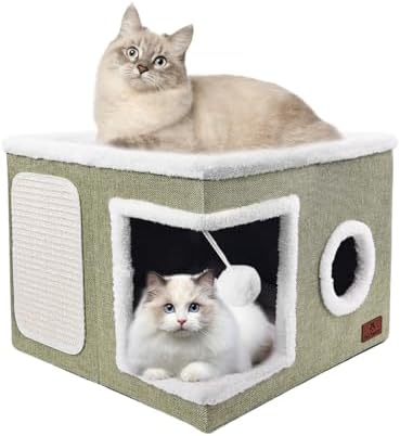 Cat Beds for Indoor Cats, Large Cat Cave Bed by Unknown
