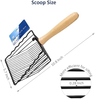 WePet Premium Metal Cat Litter Scoop, 5X Faster Speed Sifter, Heavy Duty Steel - Image 2