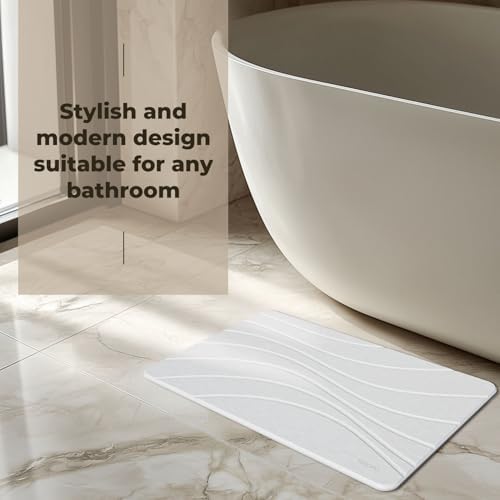 TOSORO - Stone Bath Mat Diatomaceous Earth Shower Mat Non-Slip Super Absorbent - Image 5