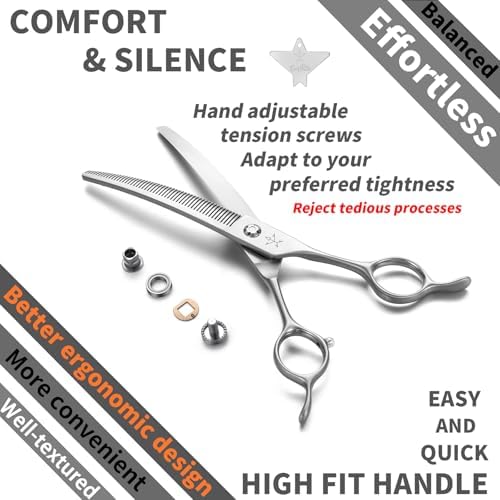 High-end Professional Dog Grooming Curved Thinning Scissors Teeth Blending - Image 4