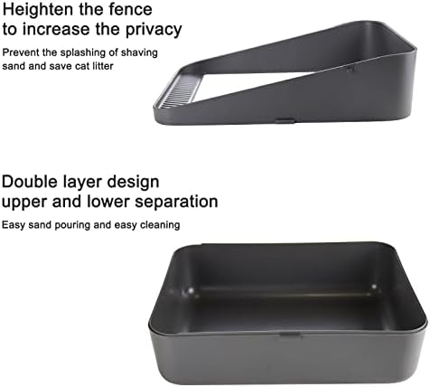 Sfozstra Small Cat Litter Box: Leak Resistant Durable Removable Tray - Image 2